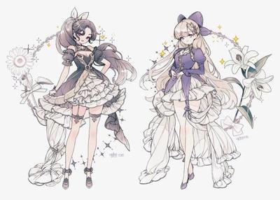 動漫少女華麗禮服設計素材集 點亮創意靈感的夢幻衣櫥